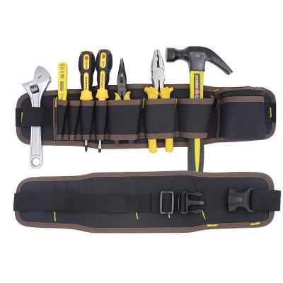 China Polyester Multi Pockets Mechanic Electrician Tool Storage Bag For Hardware Tool Drill Bit Belt Pouch Customized Toolbox for sale