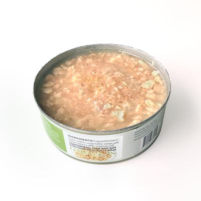 China Viloe Free 140g Canned Trans-fat Seafood Shredded Light Tuna In Brine Tinned Fish for sale