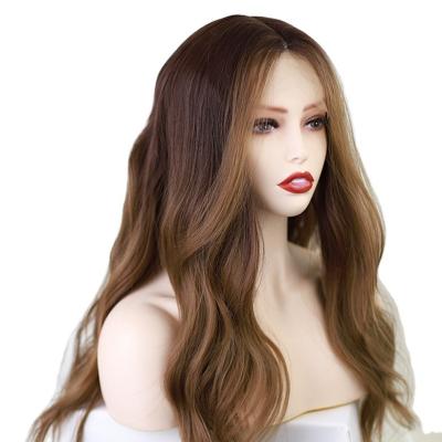 China Other Full Set Hair Wig Water Color Gradient Coffee Wig Eight Character Strokes Wig Natural Wavy Female Long Medium Hair Piece Wholesale for sale