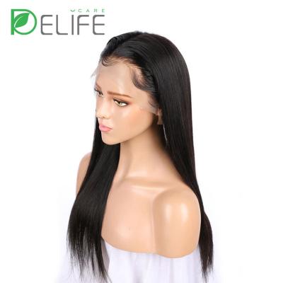 China Chemical Fiber Women's Long Straight Lace Front Wig Women's Wig Head Set T Lace Wigs for sale