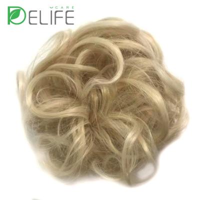 China Messy Hair Pieces Big Curly Bun Hair Bun Hair Scrunchies Extensions Synthetic Tousled Updo Wigs For Women Girls for sale