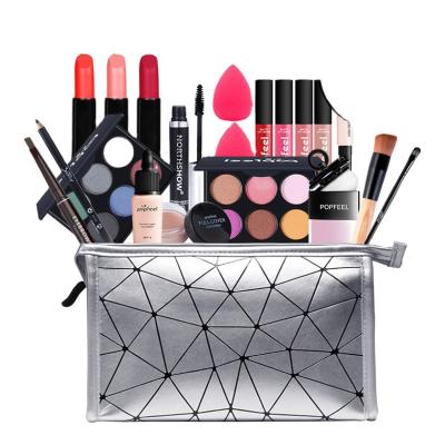 China All in one high quality makeup combo set make up single brush kits lipstick eyeliner all in one cosmetic for sale