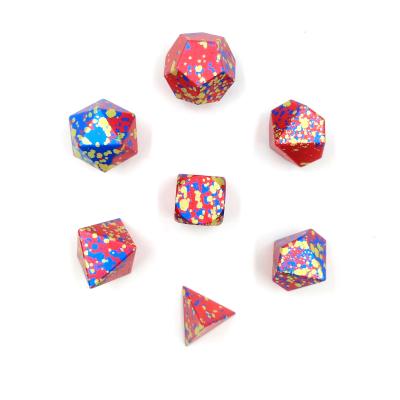 China Table Games MBWS CNC Machining Blue And Red Blank Multi Color DND Yellow Polyhedral Custom Game Dies Set for sale