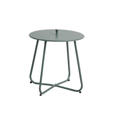 China Modern Outdoor Patio Cafe Steel Frame Garden Bistros Side Table for sale