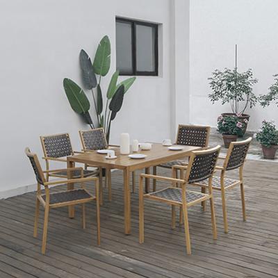 China Modern outdoor garden patio dining table and chair set for sale