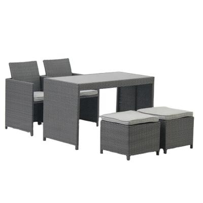 China Modern Garden Wicker Sofa Patio Dining Set for 4 for sale