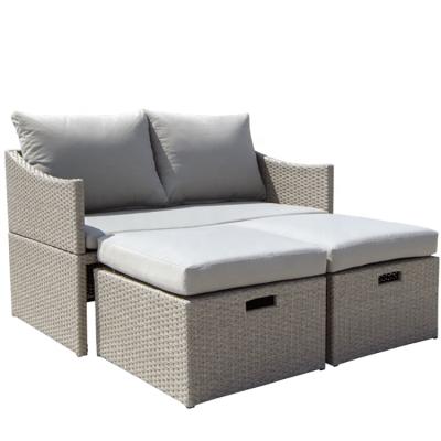 China Modern Wicker Garden Patio Conversation Balcony Sofa Set for sale