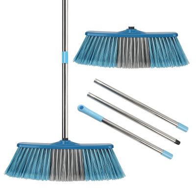 China Economical Large Floor Broom Adjustable Handle Long Pile Cleaning Stiff Grout Sweep Scrubber For Cleaning Outdoor Yard Warehouse for sale