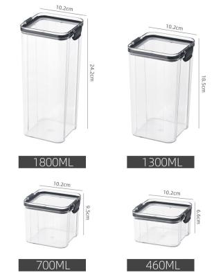 China Fresh Storage Food Storage Container Kitchen Plastic Box Jars Organizers Fridge Noodle Box Multigrain Fresh Storage Tub Sealed Boxes for sale