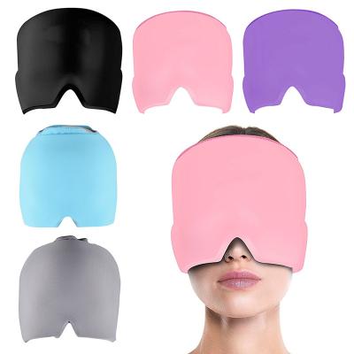 China safe & Natural Headache Relief Hat Headache Relief Gel Wrap Eye Mask Comfy Stretch Ice Migraine Hat for sale