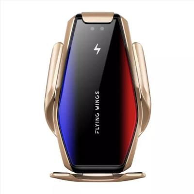 China Mount 15w Qi Battery 2022 Standard Quick Mount Smart Sensor Automatic Cell Phone Car Fastening Wireless Charger For Car for sale