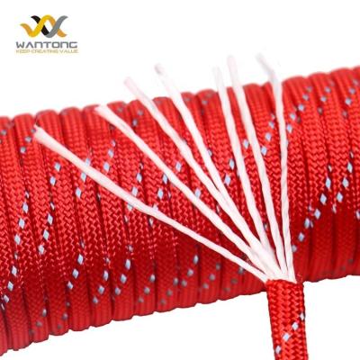 China Outdoor Camping Activity Survival Rescue 550 Parachute Rope 7 Strand Parachute Cord Reflective Gear for Camping and Hiking for sale