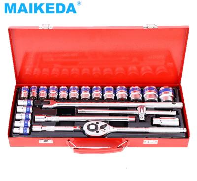 China Auto Tools Hand Tool Universal Ratchet Socket Wrench Set 24 Pcs Tool Kits for sale