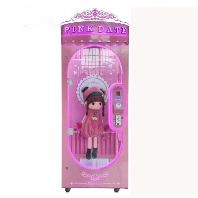 China coin operated games pink date scissors game machine crane claw machine cut prize toys machine MA-189 for sale