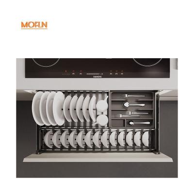 China Multifunctional Kichen Cabinet Storage Basket MOFLN Kitchen Basket Sideboard Pull Out Dish Rack Drawer Storage Basket for sale