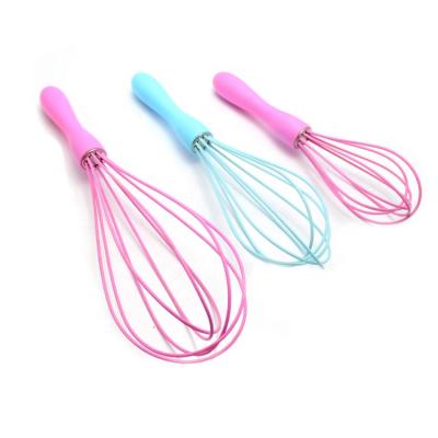 China Non Viable Stick Silicone Custom Egg Beater With Three Sizes For Beating Mixing Stirring Cooking Baking for sale