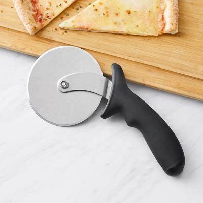 China Cutting Pizza Grade Stainless Steel Pizza Cutter Wheel Slip Non Handle Easy Clean Super Sharp Pizza Slicer for sale