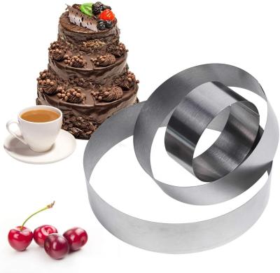 China 7PCS Sizes Stainless Steel Round Shape Cake Mold Multi Viable Ring Pancake Mold Set Mousse Cake Mold for sale