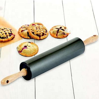 China Sustainable Non-Stick Rolling Pin With Wooden Handle Bakery Tools And Accessories Bakery Supplies Equipment for sale