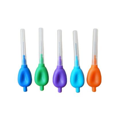 China clean tooth gaps & Biodegradable Reusable Dental Interdental Gum Massage Toothbrush Interdental Brush for sale