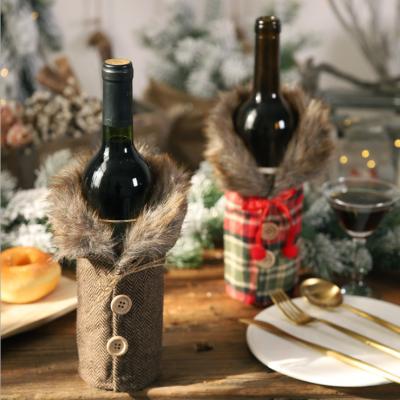 China Morden Christmas Wine Bottle Cover Bag Christmas Bottle Cover for sale