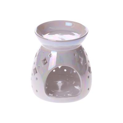 China Europen White Ceramic Candle Lantern Decorative Candle Holder for sale