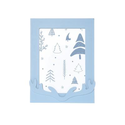 China Blue Morden Christmas Ornaments Decorations Wholesale Christmas Photo Frames Christmas Picture Frame for sale