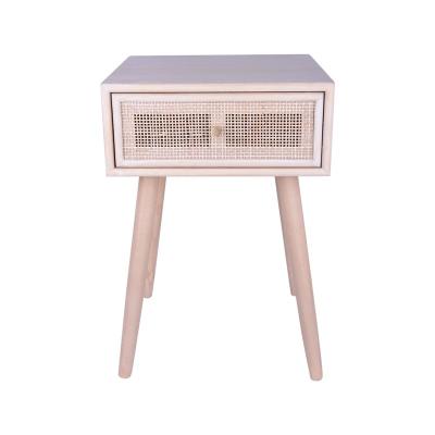 China Substantial Modern Wood Rattan Living Room Side Table Side Table for sale