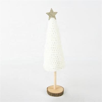 China Popular Indoor Natural Handmade Christmas Stage Decoration Christmas Trees Artificial Christmas Cone Tree for sale