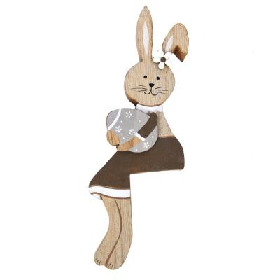 China New Easter Wooden Bunny MDF Decorative Crafts Easter Furnishings Supplier for sale