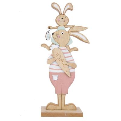 China 2021 Easter Decoration MDF Easter Bunny Wholesale Wooden Table Rabbit For Holiday Home Decoration for sale