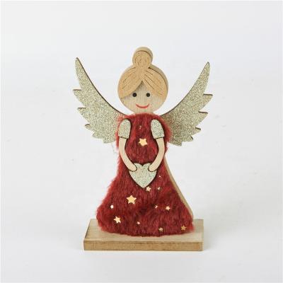 China Popular Christmas Gift Red Christmas Decoration Ornaments Decoration Angel Home Decor Angel Angels With Wings for sale