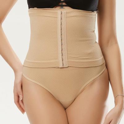 China QUICK DRY 6851 Women Front Band with Buckle Thong Panties for Women Tummy Control Shaper Underwear Wholesale High Waist Breasted Panties for sale