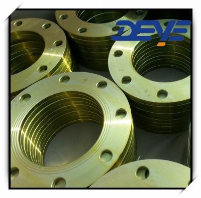 China Cast Steel flanges PLATE FALNGE DIN PN10 PN16 Golden Yellow Paint for sale