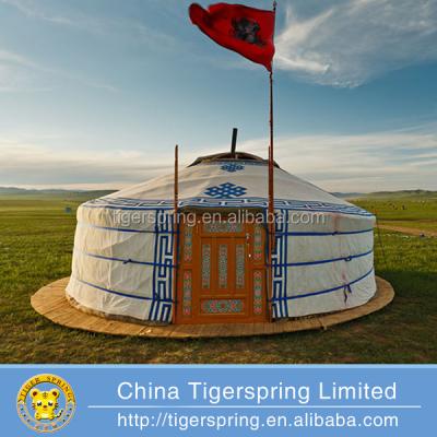 China Round Tent Triple Layers Wooden Tent for sale