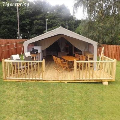 China Hot Selling Extended Type Glamping Safari Tent For Family With Waterproof And UV Resistance for sale