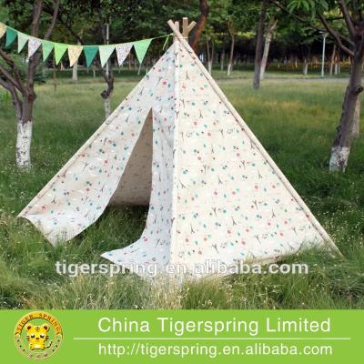 China Linen Foldable Fabric Tent Indian Children Play Tent Kids Theater House Photography Tent for sale