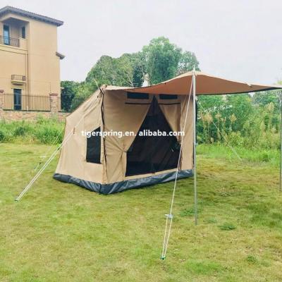 China Special Non-detachable Aluminum Frame With Poly Cotton Plastic Tent Ribstop Linings Quick Opening Waterproof Large Space Tent for sale