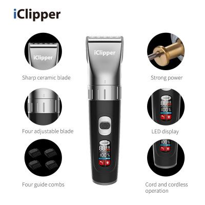 China Iclipper-A11S Hot Confirmed Fast Pursuit Professional Cordless Saling Salon Clipper Rechargeable Hair Trimmer Best for sale