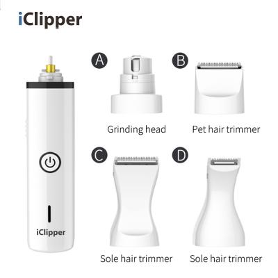 China Viable Iclipper-N5 5 in 1 Cordless Dog Trimmer for Face/Paw/Nail Cutting Multifunctional Pet Grooming Toll Pet Nail Grinder for sale