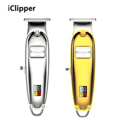 China Sustainable Professional Hair Trimmer Rechargeable IClipper-I3s Clipper With LED Screen for sale