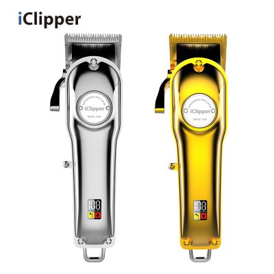 China IClipper-K3S Viable Barber Shop Use Professional Metal Hair Clippers with LED Display for sale