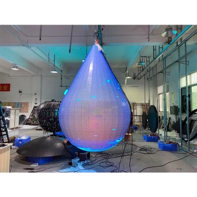 China Indoor Yake Customized Irregular Shape Full Color Led DJ Booth Water Drop Led Display DJ Booth Led Display Screen for sale