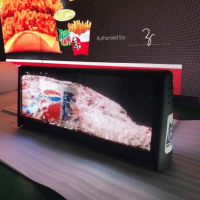 China Video display P5mm high brightness 3G radio control led taxi roof sign / top led sign taxi display for sale