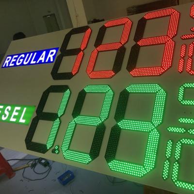 China 7 Segment IP65 Outdoor Digital Gas Station Gas Station Outdoor Led Sign Panel for sale