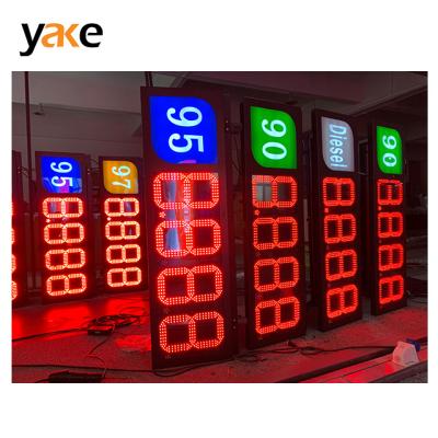 China Red Gas Price Sign LED Digital Gas Price Sign , Petrol Price Display for sale