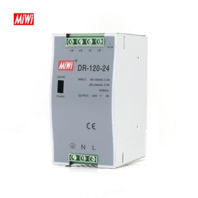 China MiWi DR-120-24 120W DR-120-24 DC 24V 5A Din-rail Switching Power Supply for sale