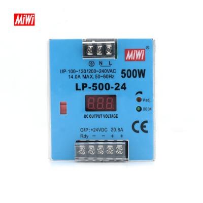 China MiWi LP-500-12 450W 12V 37.5A led din rail switching power supply LP-500-12 for sale