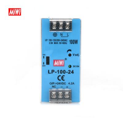 China MiWi LP-100-12 8.3A 12V 100W LP-100-12 Din-rail Switching Power Supply for sale