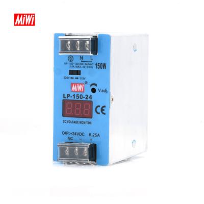 China MiWi LP-150-24 Din Rail LP-150-24 Good Price 150W 24V 6.25A Switching Power Supply for sale